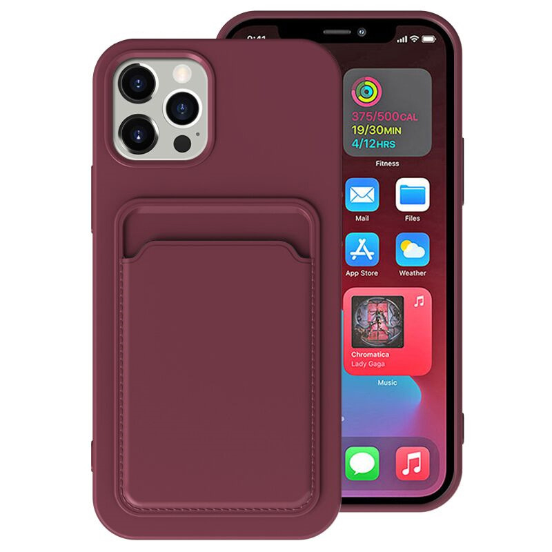 Candy Color Case With Card Holder