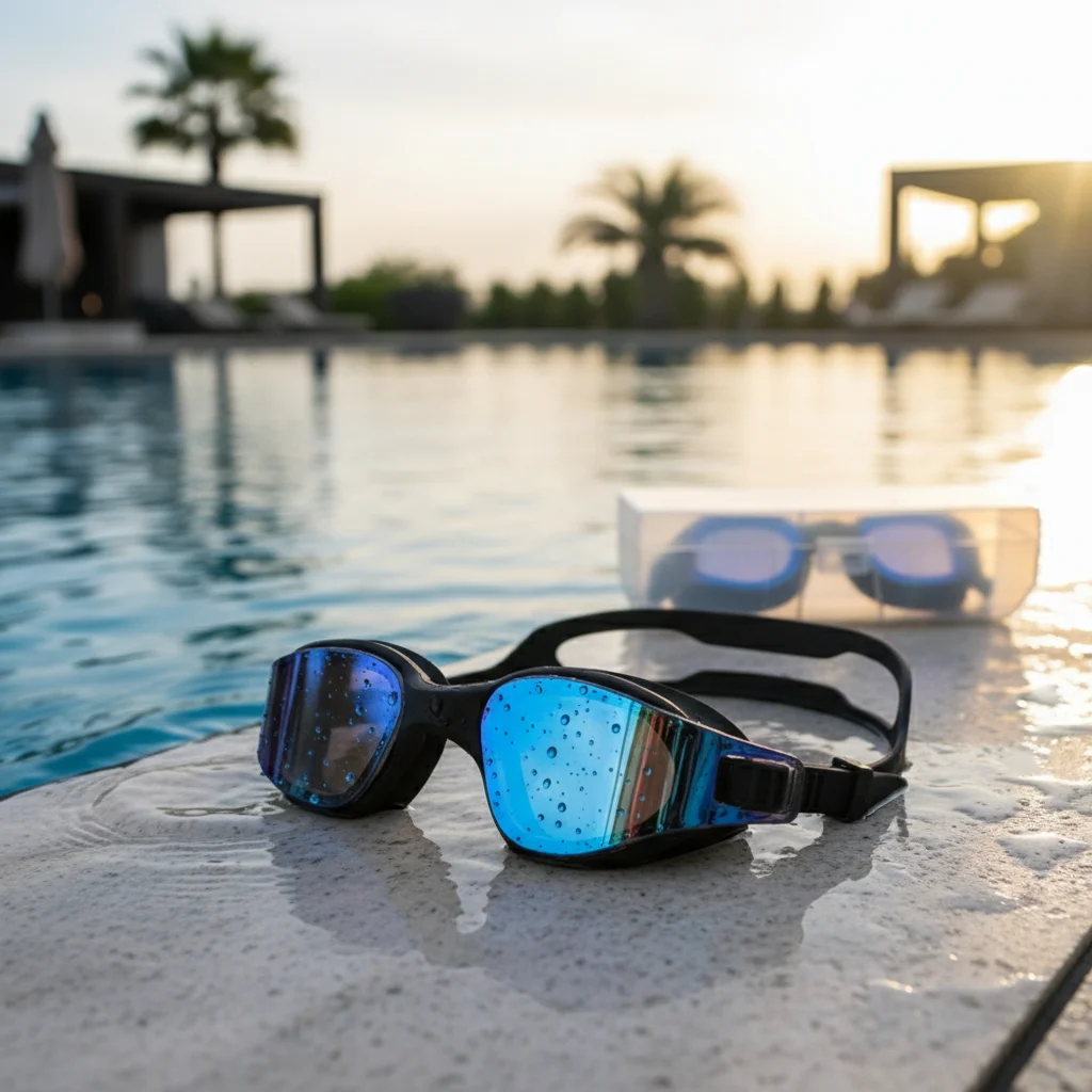 Mirrored Silicone Adult Swimming Goggles