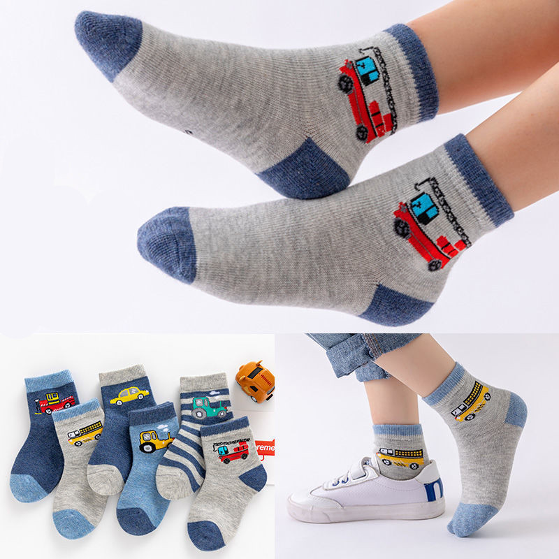 Children's Socks Pack of 5 Colors Breathable Summer 2