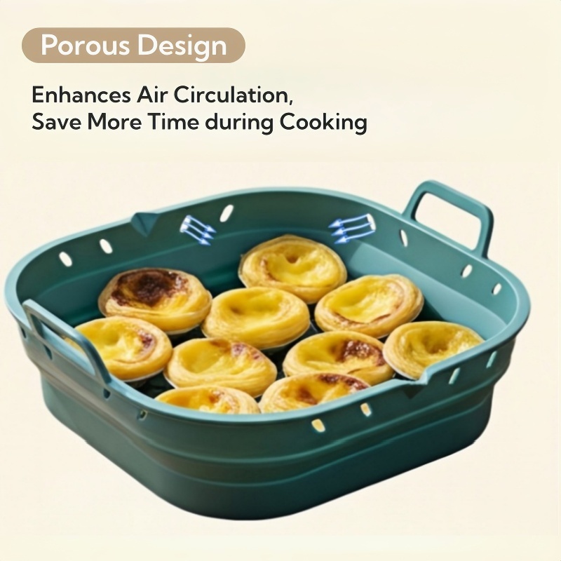 Foldable Square Silicone Air Fryer Liners 4