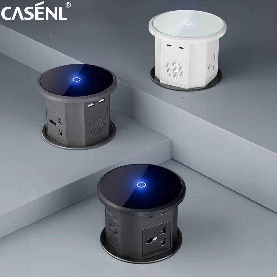 Pop-up-Steckdose mit Bluetooth-Lautsprecher