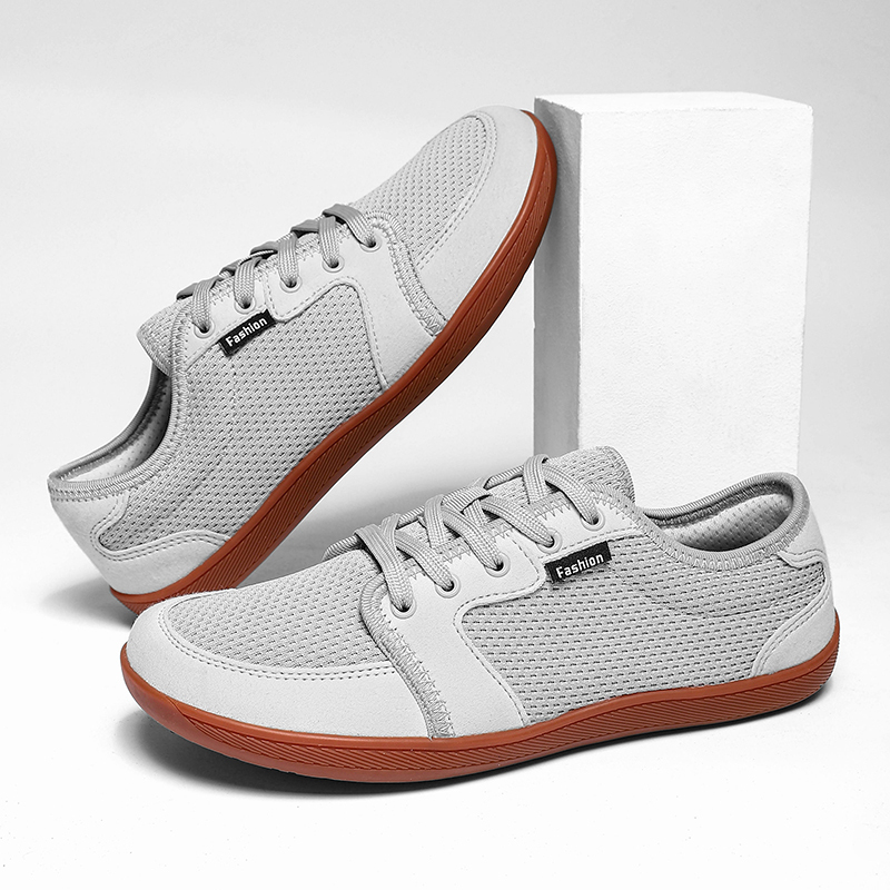 Couple's Wide Toe Shoes Lace Up Knit Barefoot 2