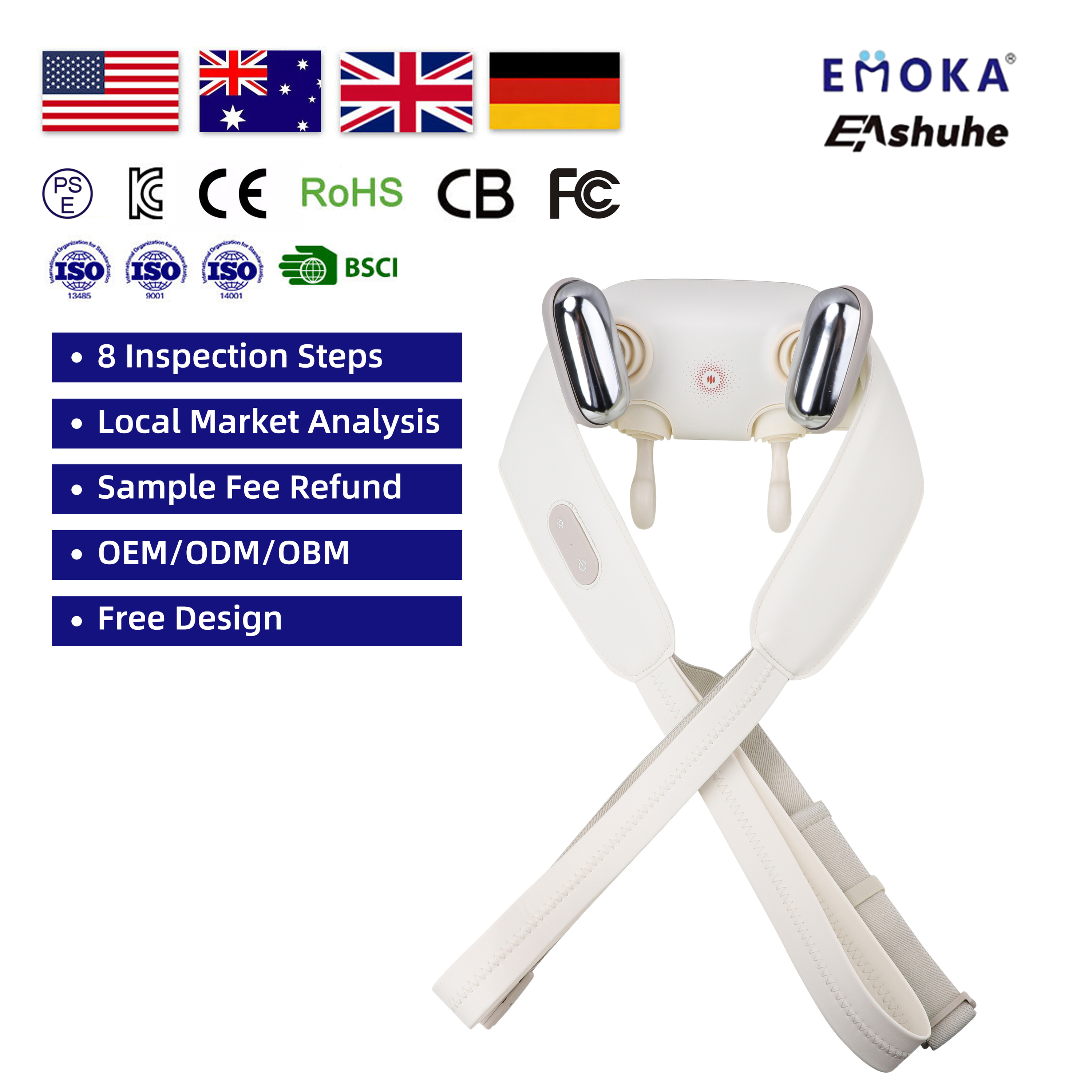 Arrival Shoulder Massage Machine Device Wireless Electricv Shiatsu