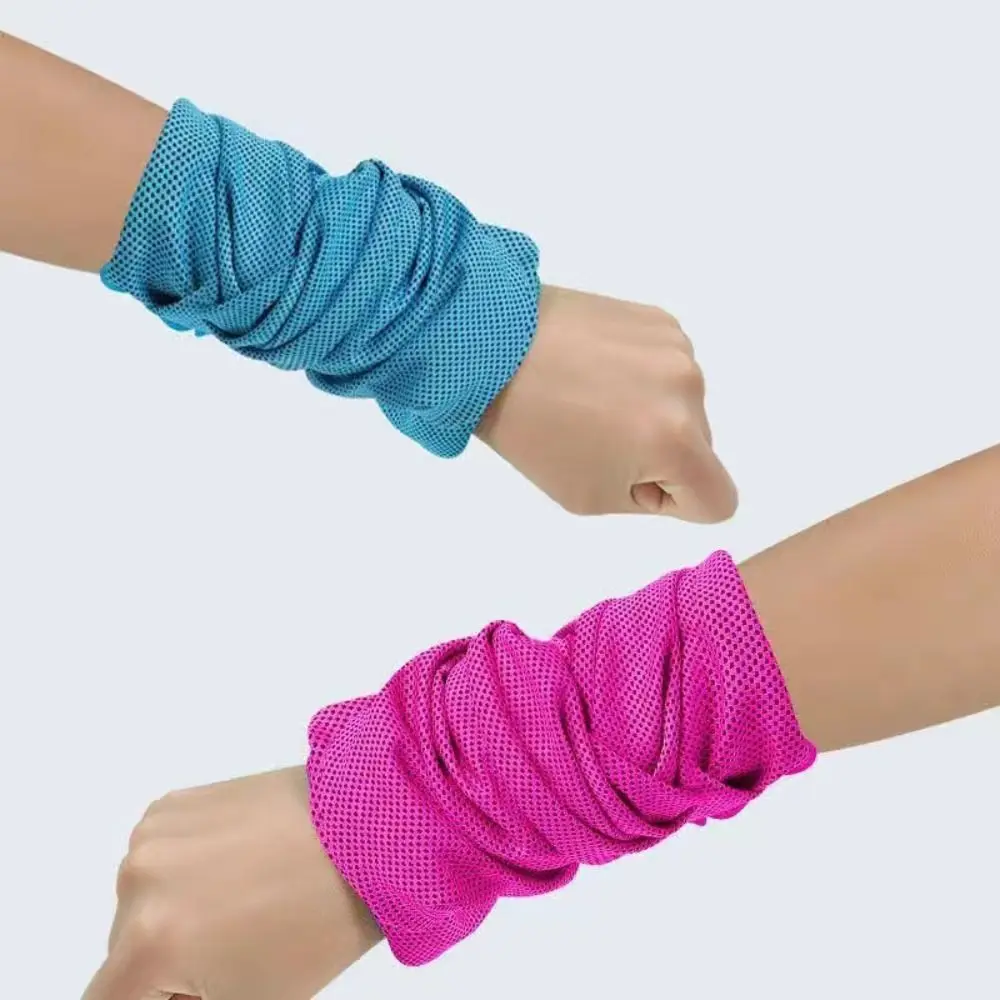 Polyesterfaser Sport Handgelenk Schweiß Handtuch Absorption Schutz Tragbare 4