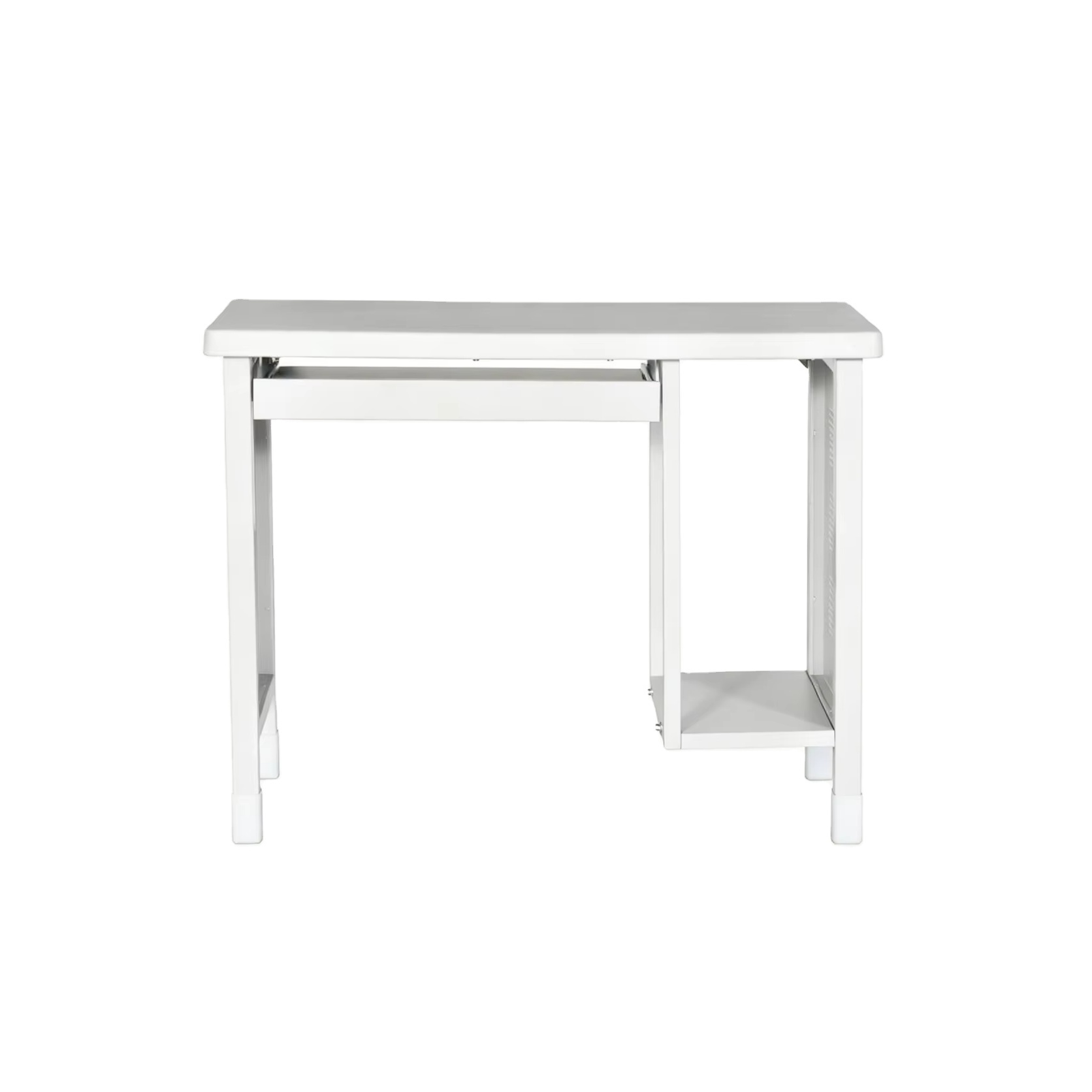 Living Room White Modern Foldable Computer Desk With 2