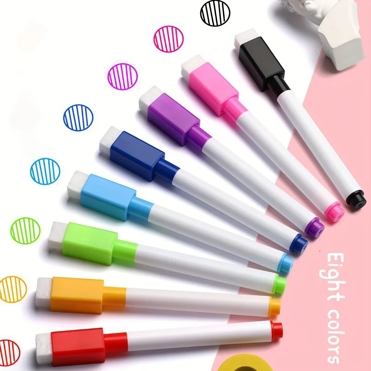 Trocken abwischbare Whiteboard-Marker-Set, 8 Farben