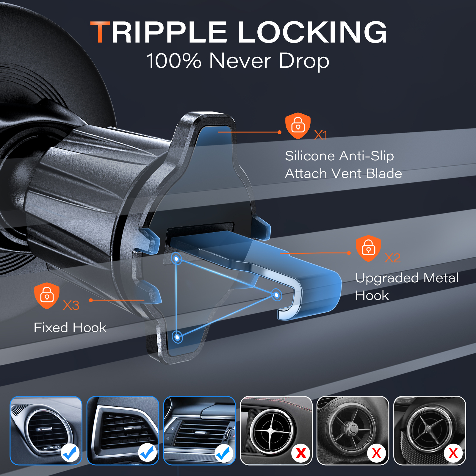 360-Degree Magnetic Car Phone Holder 3