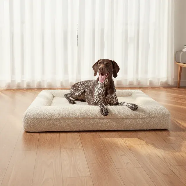 Extra Large Luxury Boucle Dog Bed 2