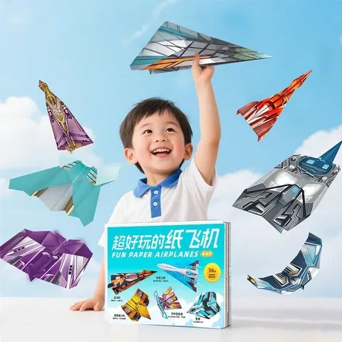DIY Origami Paper Airplane Kit for Kids