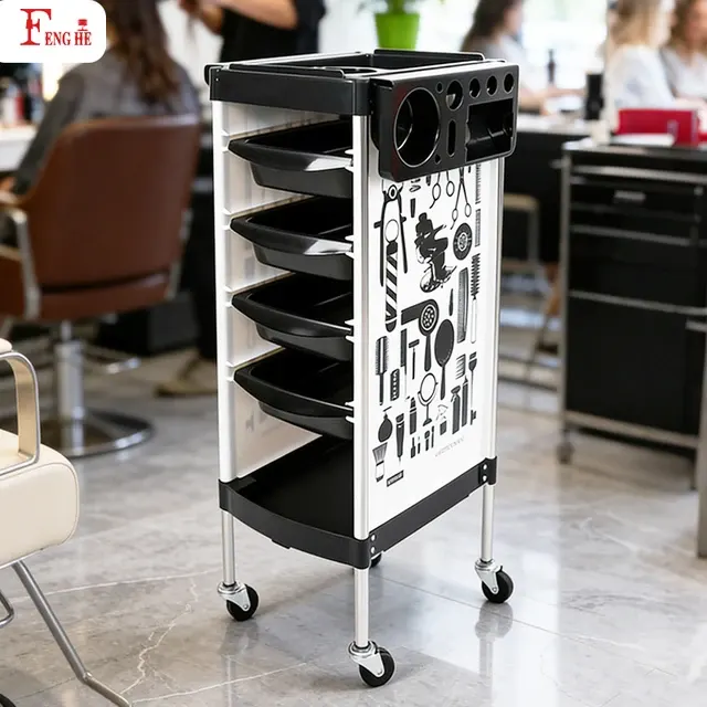 Multi-Color Beauty Salon Trolley Cart 2