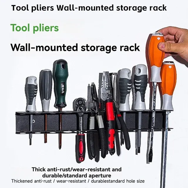 Wall-Mounted Heavy-Duty Garage Tool Rack 2
