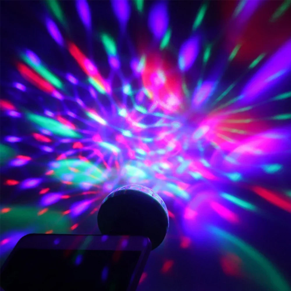 Mini USB LED Auto Atmosphäre Licht RGB Musik 4