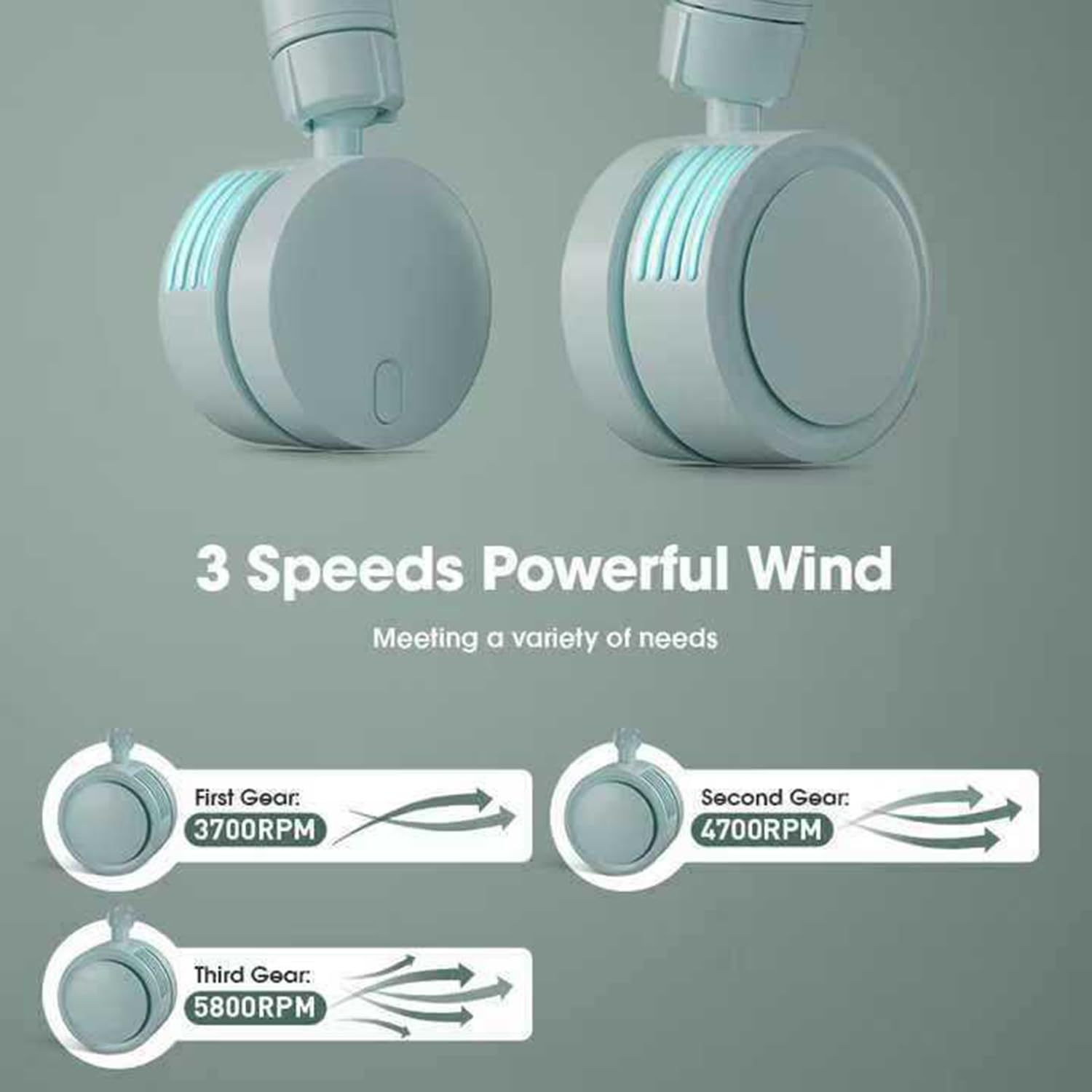 Portable Neck Fan with Water Mist 4