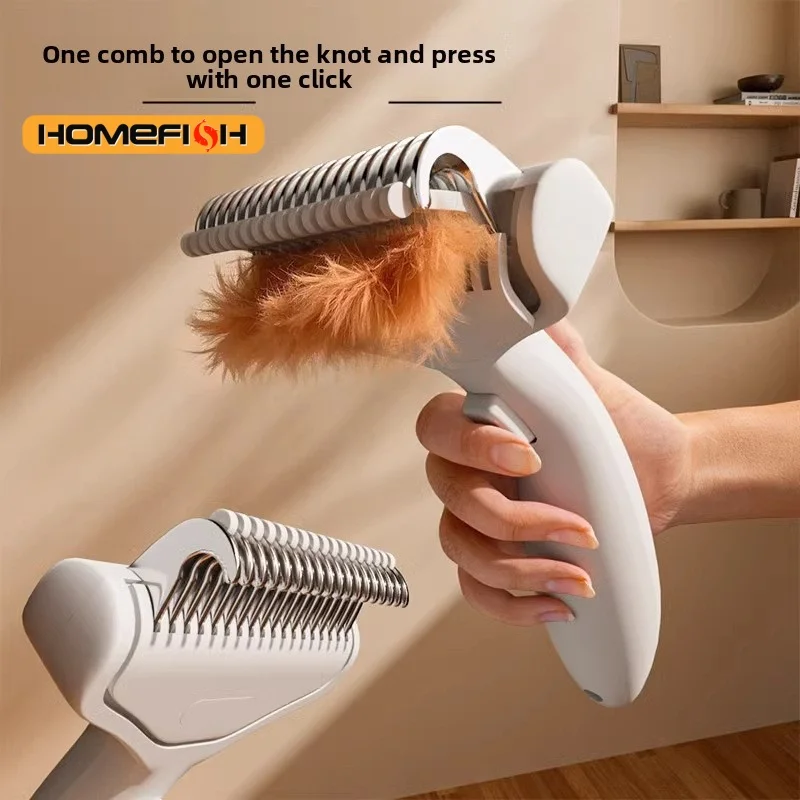 Stainless Steel Undercoat Comb for Pets 2