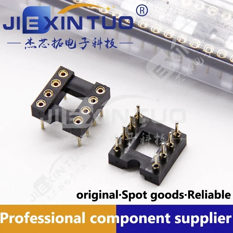 8-Pin 8P Vergoldeter Runder IC-Sockel Op-Amp-Sockel Steckplatz für 4