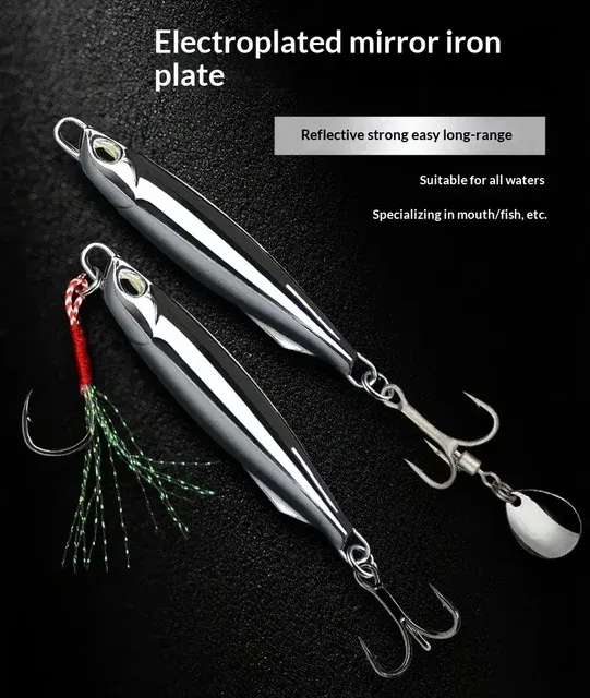 Metal Jig Lure Set 30g and 40g with Hooks 2