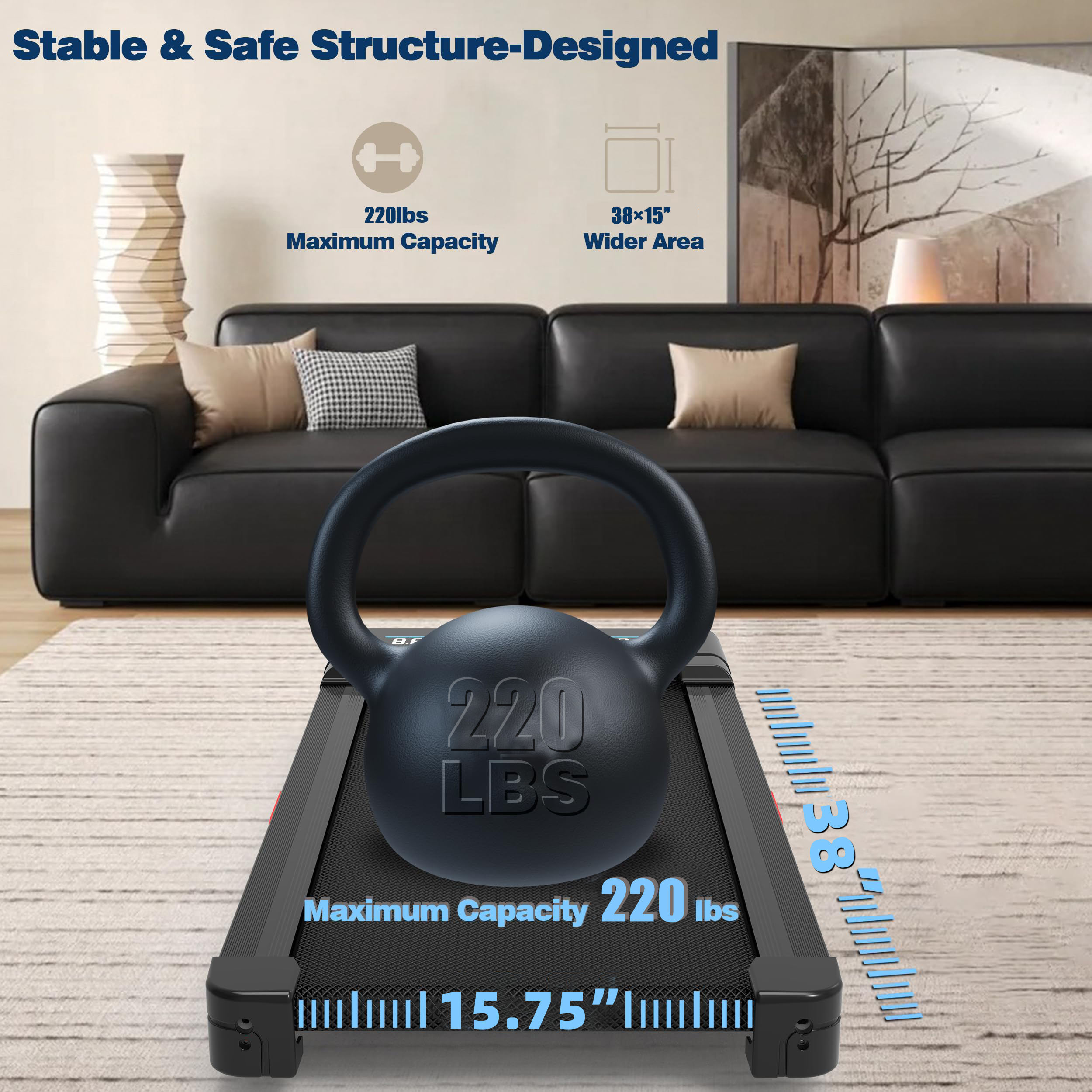 Foldable Electric Mini Treadmill for Home Fitness 3