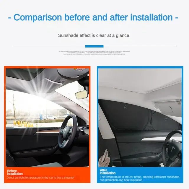 Tesla Model 3/Y Side Window Sunshade with Suction Cups 3