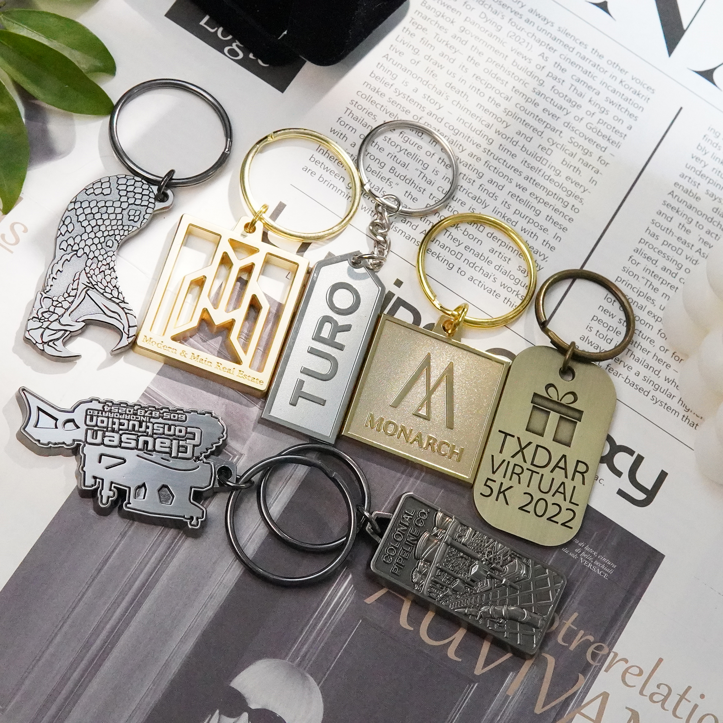 Polished Metal 3D Letter Keychain 4