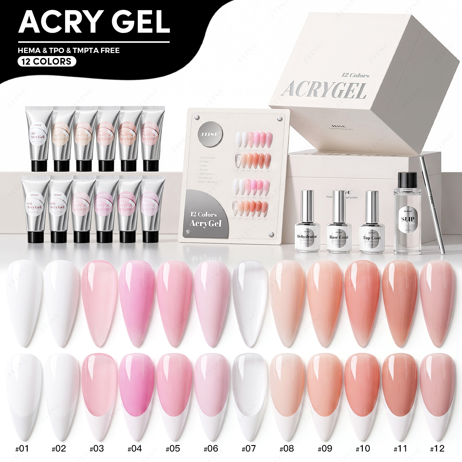 JTING Pro Poly Gel Nail Extension Kit 12