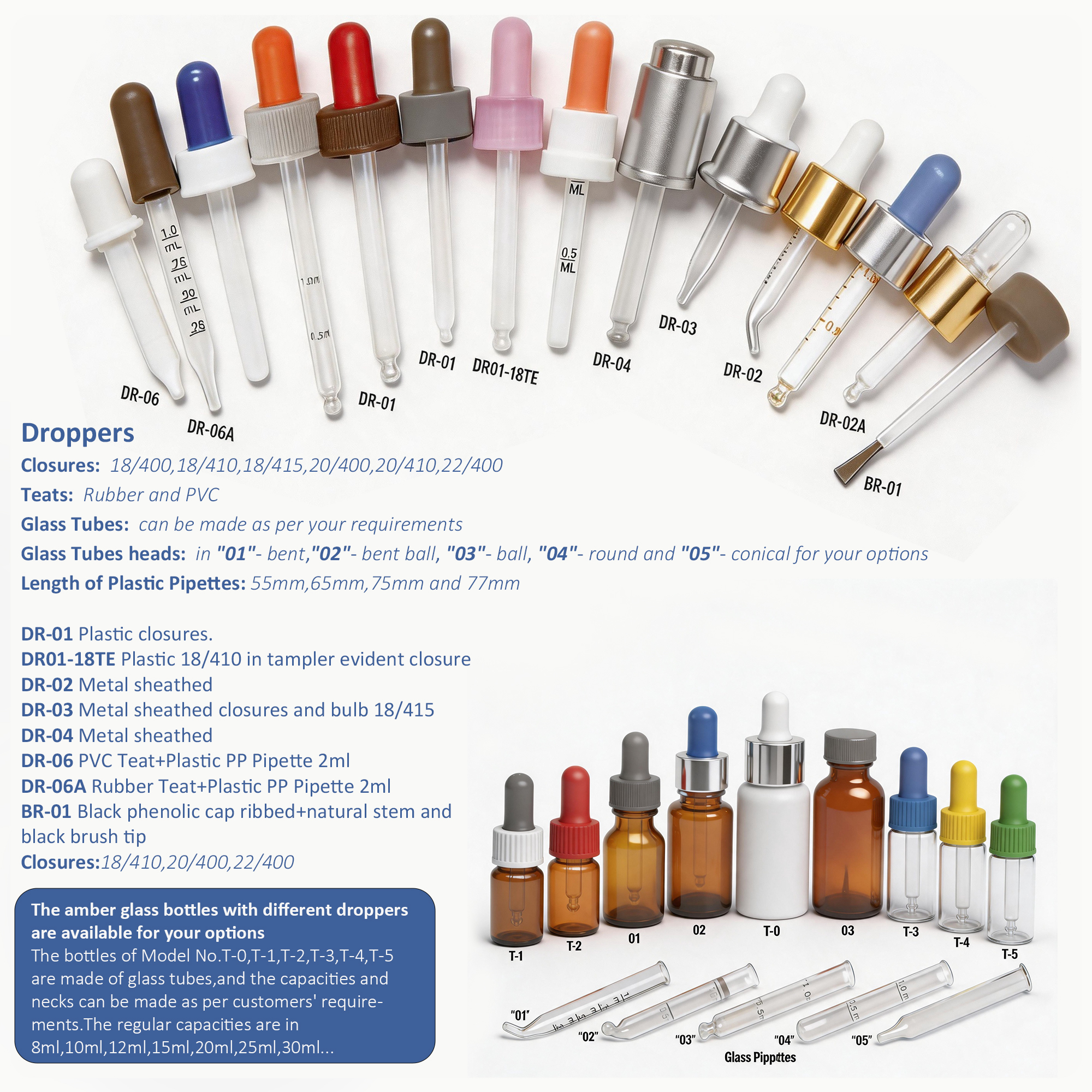 Clear Glass Dropper Bottle 5ml 10ml 30ml Empty 4