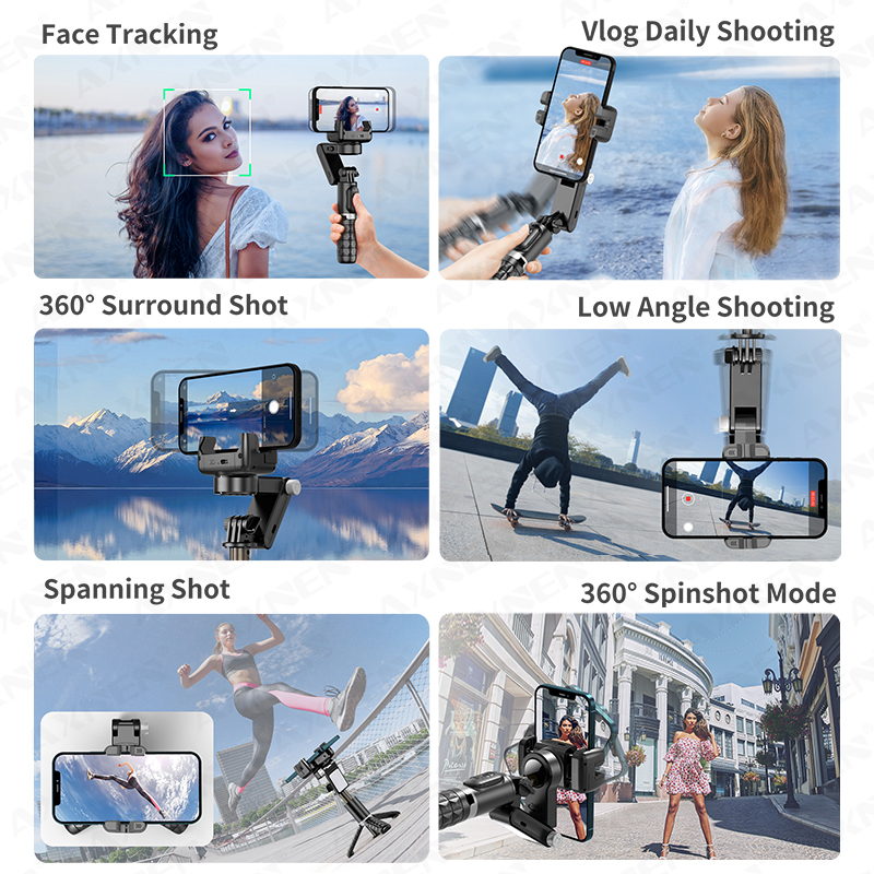 Q18 Gimbal Stabilizer Wireless Control Rotating Stabilisateur Téléphone 4