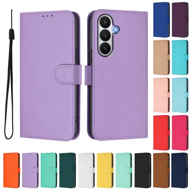 PU Leather Flip Case with Card Slot for Samsung 2