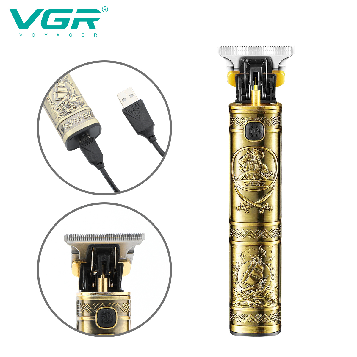 VGR V-096 Electric Barber Clippers Beard Trimmer Professional 4