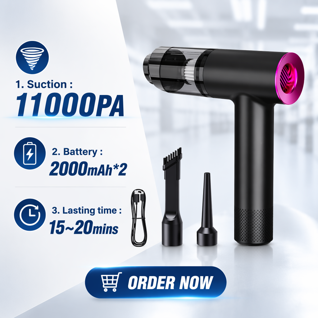 Portable Wireless Cordless Handheld Rechargeable Strong Suction Automotive