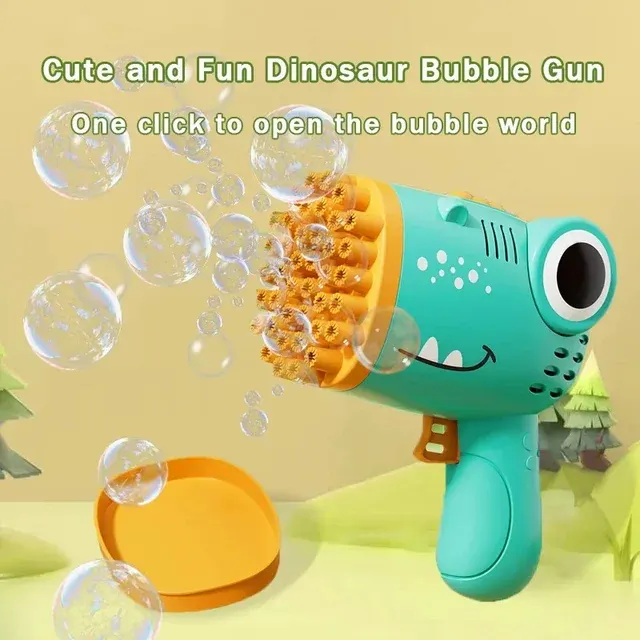 Electric Dinosaur Bubble Gun, 40 Holes 3