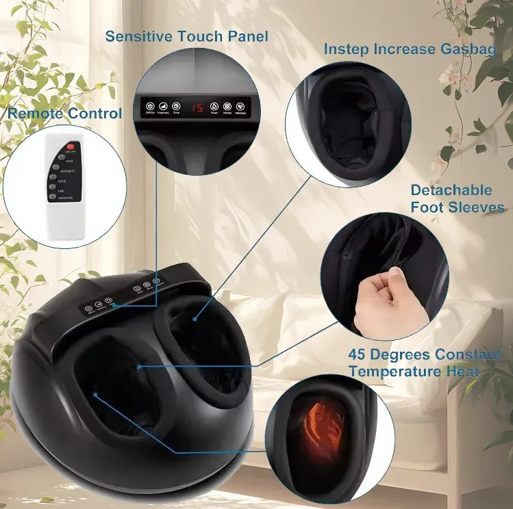 Feet Leg Massage Device Electric Air Compression Heated 3