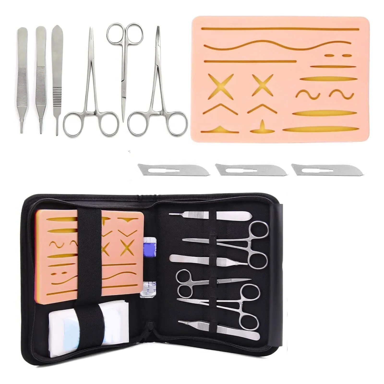 Surgical Suture Practice Kit in Leather Case 2
