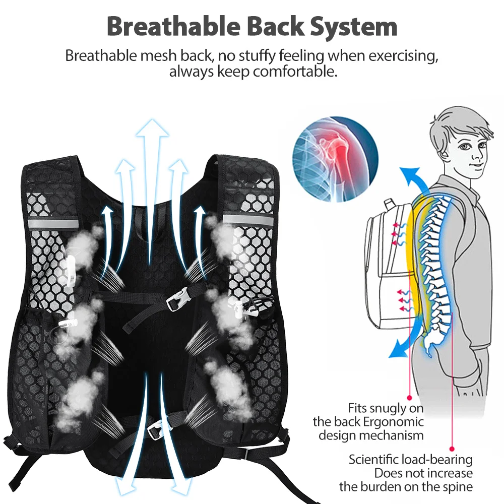 Breathable Lightweight Trail Running Hydration Vest 3