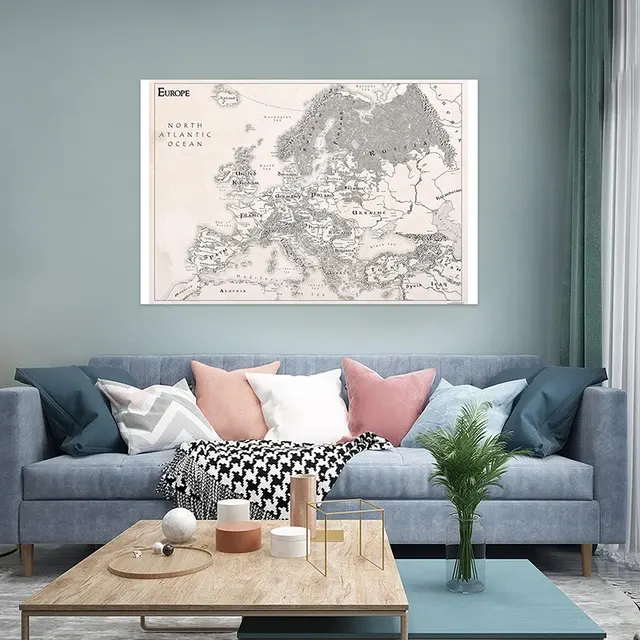 Retro Europe Map Poster 4