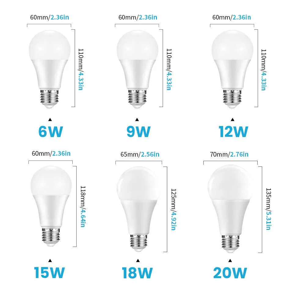 6 Stück Radar-Bewegungsmelder-Glühbirne 220 V 110 E27 LED-Lampe 4