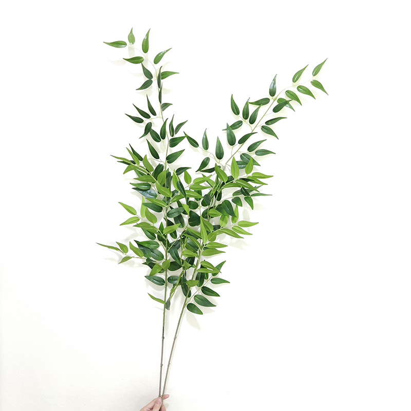 Artificial Banyan Leaves Silk Look Decor Plant 4