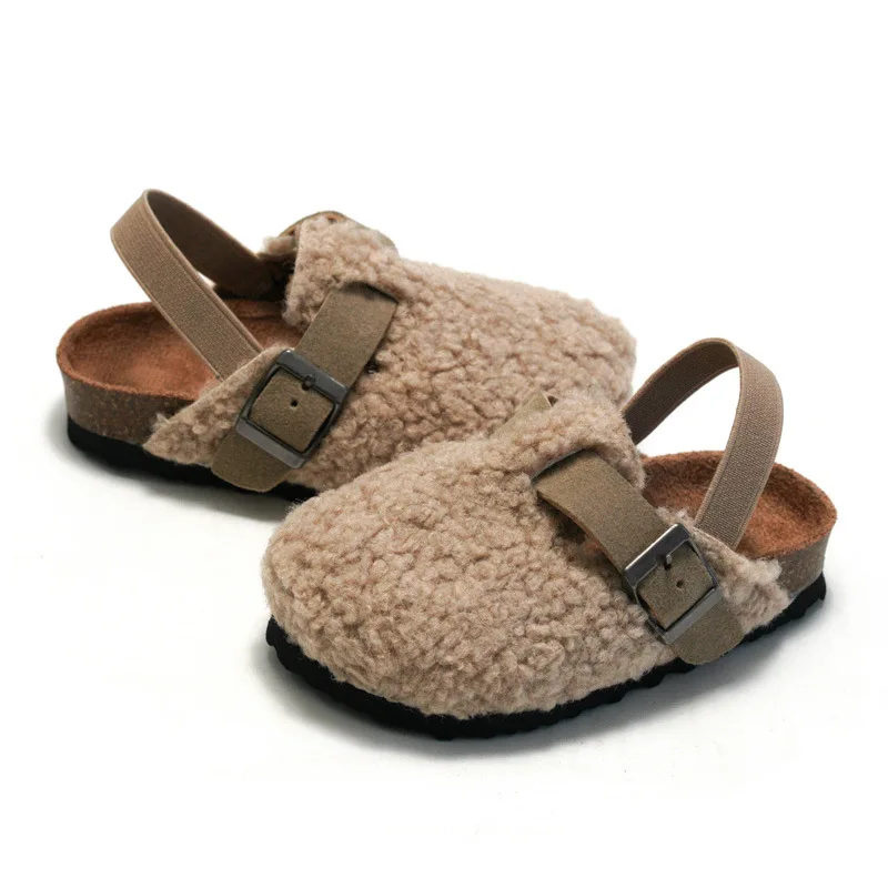 Kind Baby Jungen Mädchen Warme Fuzzy Slipper Plüsch 3