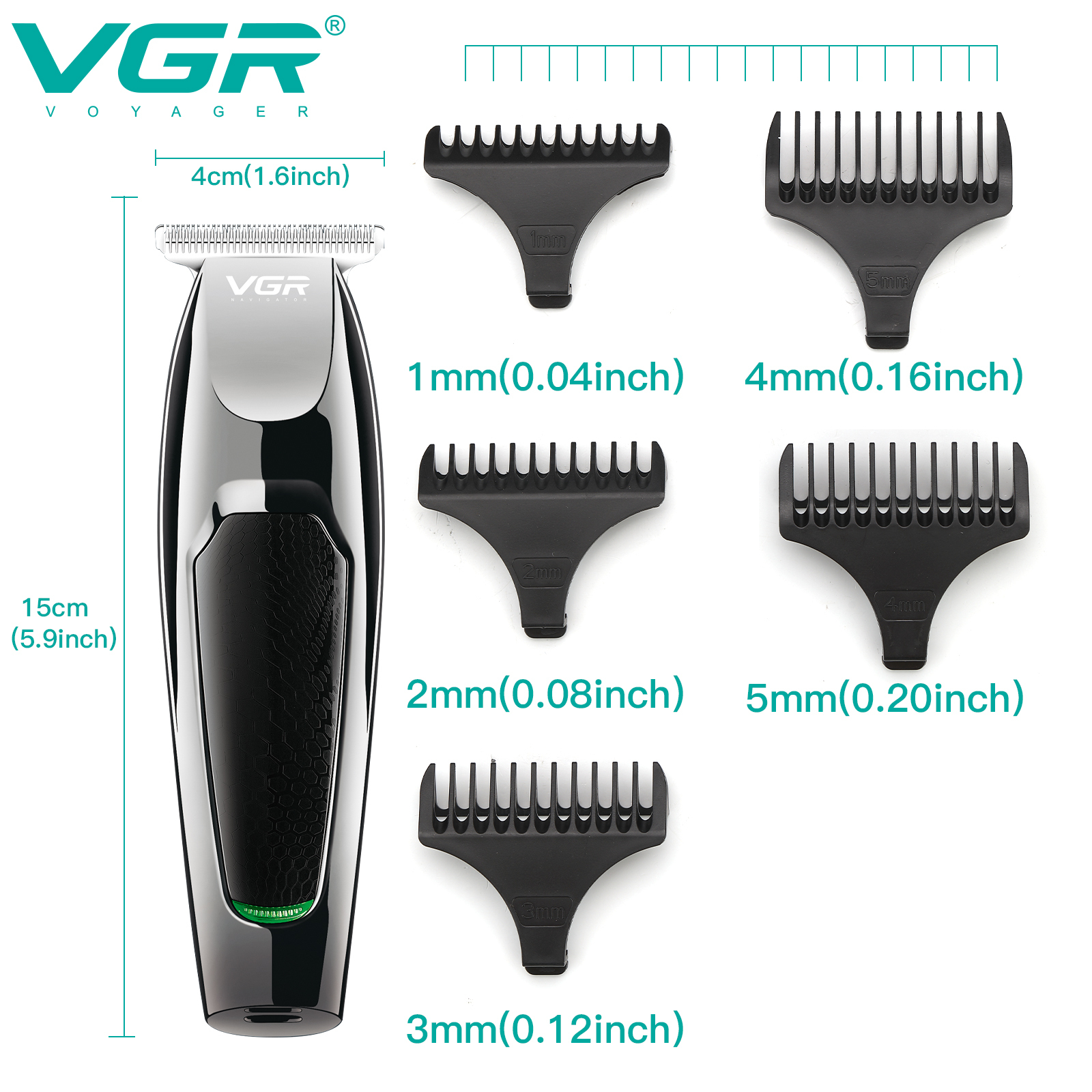 VGR V-030 Electric Hair Clipper Rechargeable Low Noise 4