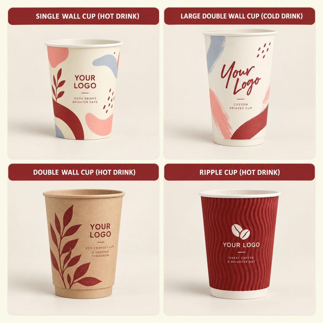 Double-Wall Disposable Paper Cup with Lid 2