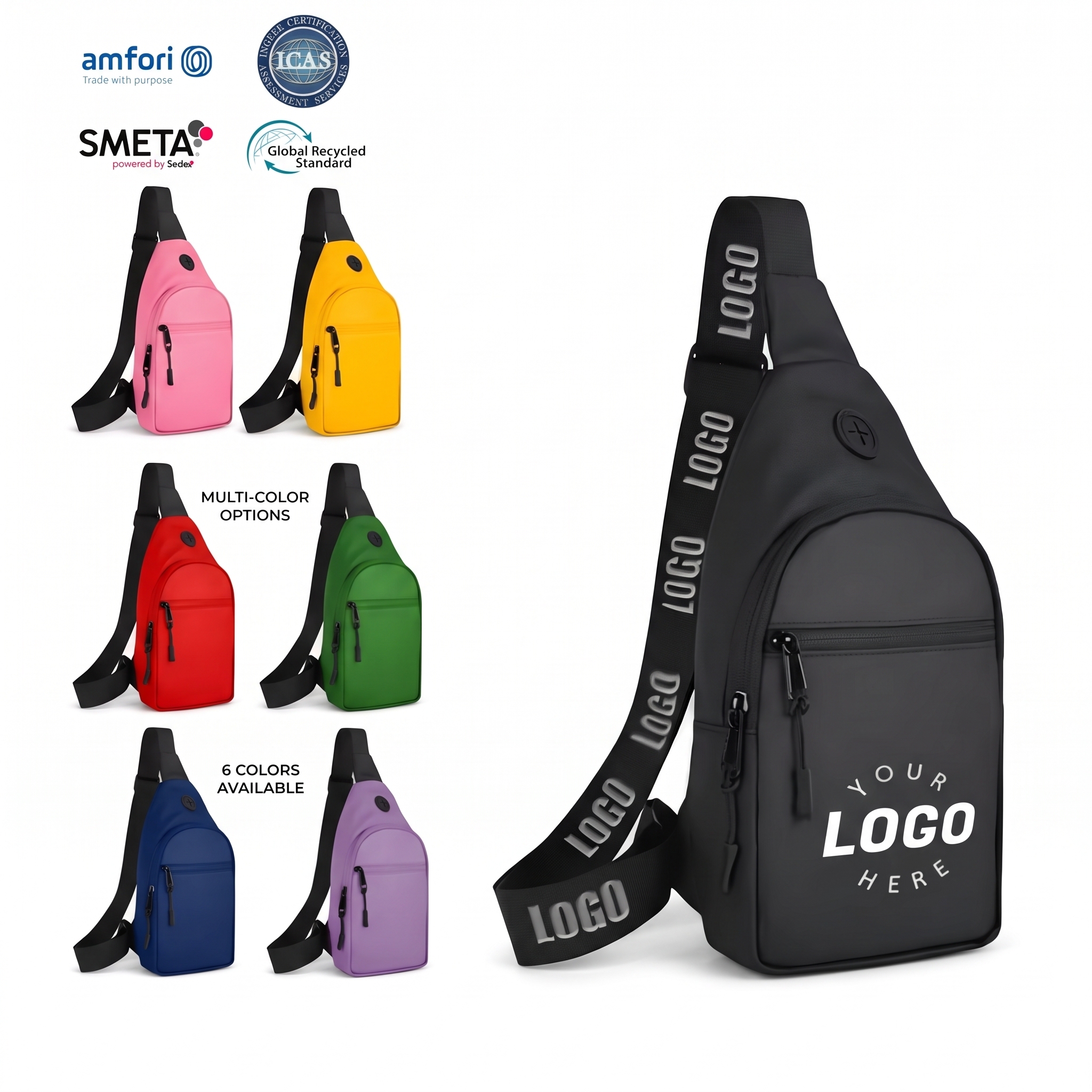 Waterproof Unisex Nylon Sling Backpack Belt Shoulder Bags