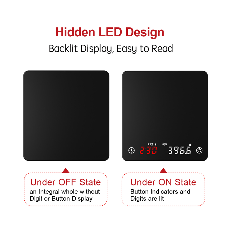 Mini Black USB-C Digital Coffee Scale 2