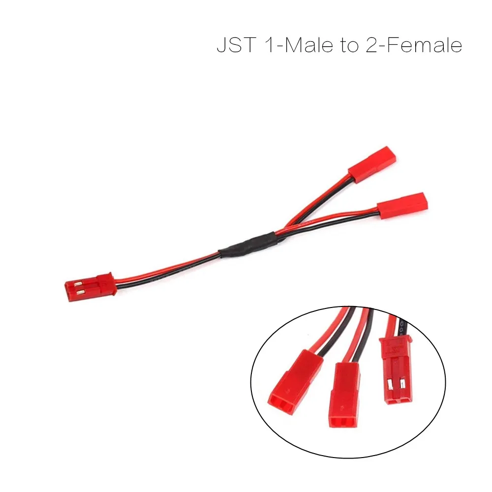 1PCS JST Stecker Y Kabel auf 2-Buchse 10cm 3