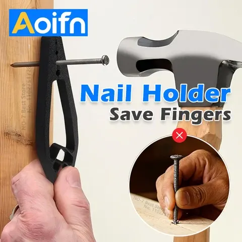 Nagelhalter Werkzeug Fingerschutz Nagelfixierer Kunststoff Schiebegelenkzange Präzise Nagelplatzierung