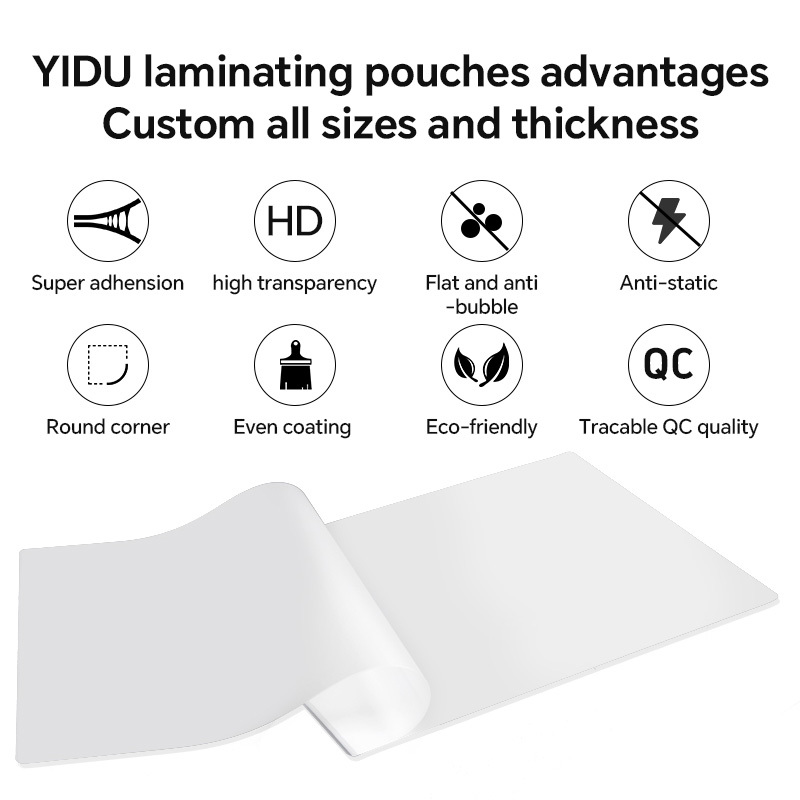 YIDU Glossy A4 Laminate Pouch Film 100Mic 125mic 2