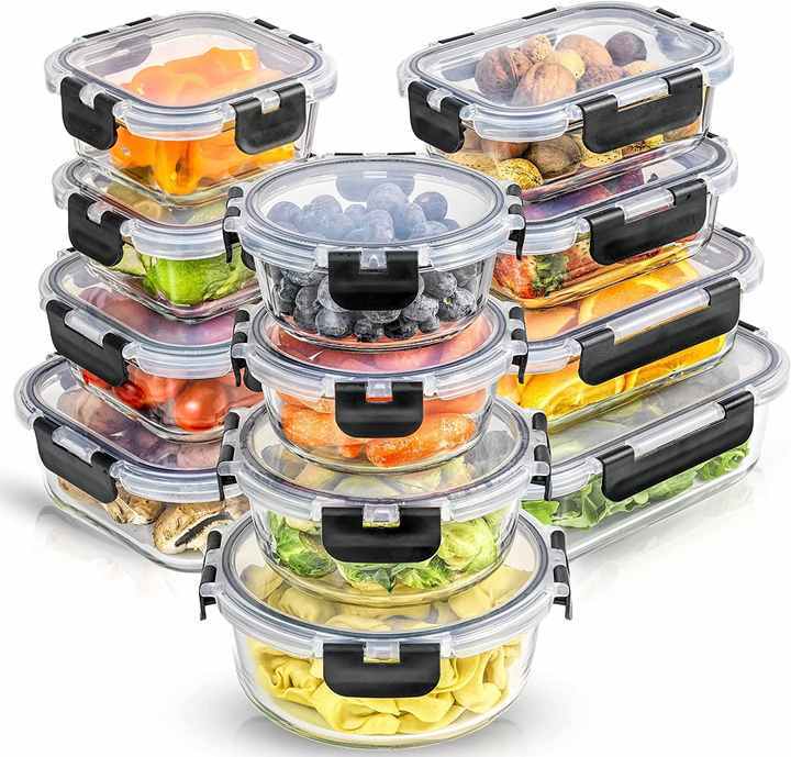 12Pcs Set High Borosilicate Glass Lunch Box Minimalist 2