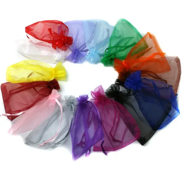 10 Organza Jewelry Pouches with Drawstring 2