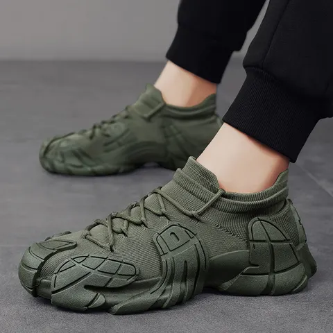 Fashion Lace Up Sock Shoes Men's Personalized Lightweight