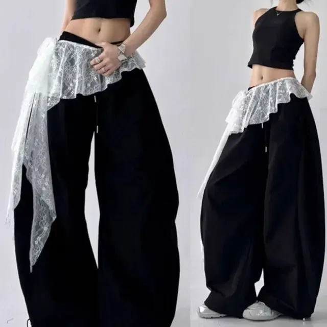 Y2K Streetwear Minirock mit Blumenstickerei 3