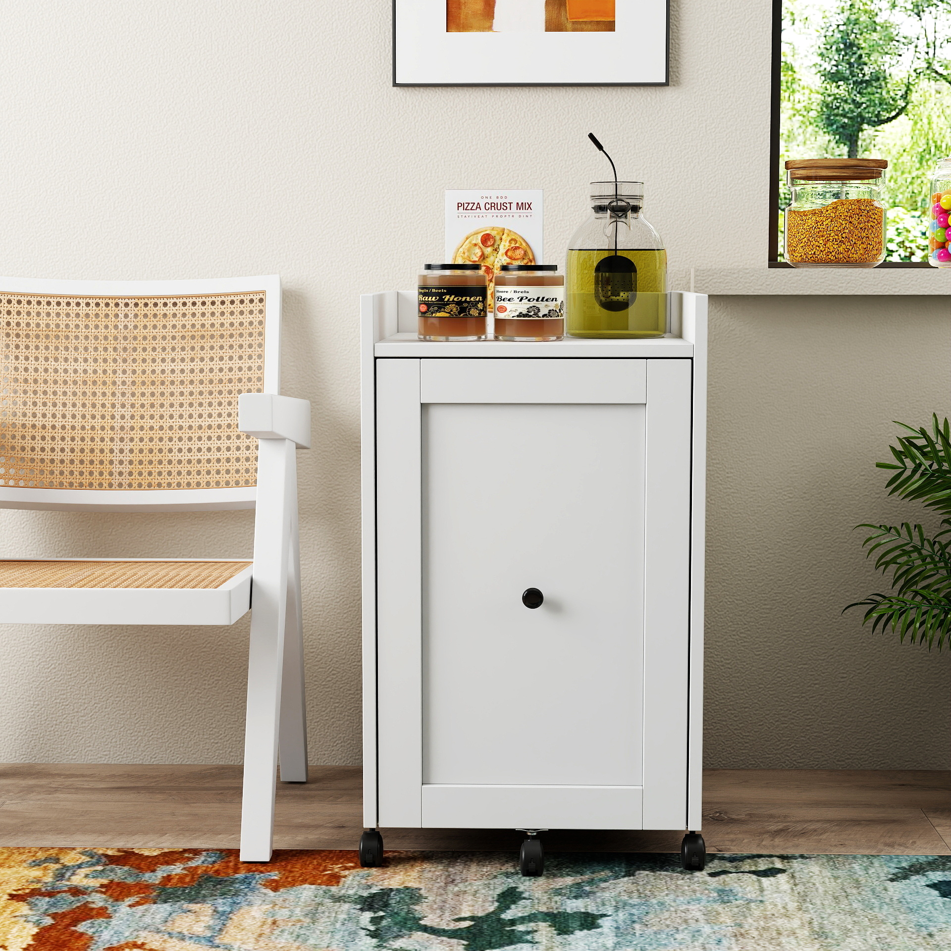 Rolling Pantry Snack and Soda Rack