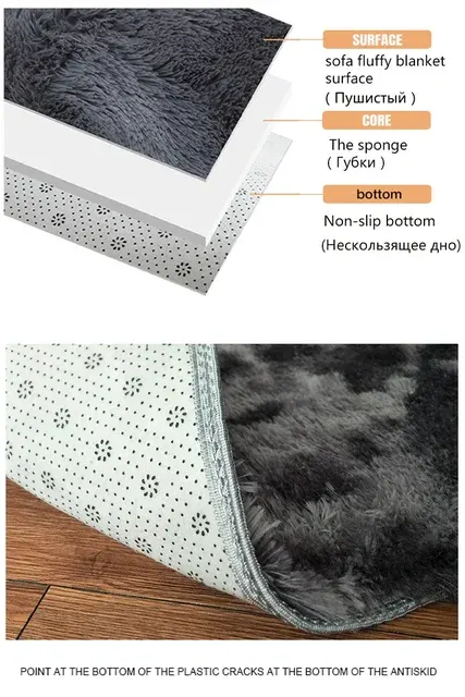 Flauschiger Wohnzimmer Plüschteppich 3